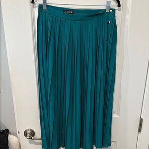 J. Crew Teal Pleated Women's Skirt